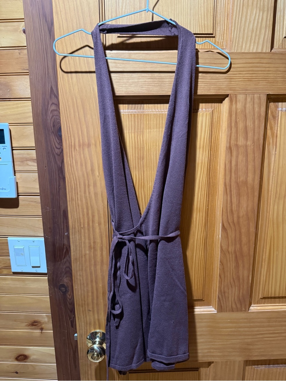 Frankie's Bikinis Brown Knit Mini Dress